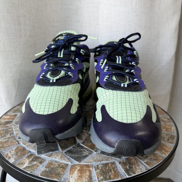 Nike Air Max 270 React CT1617-001 Black Green Purple Size 13 - Picture 6 of 16
